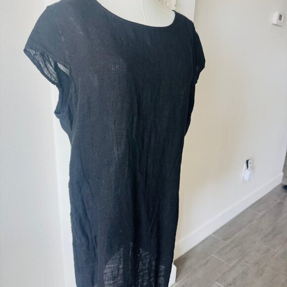 Black Linen Dress from Greece - Picture 3 of 4